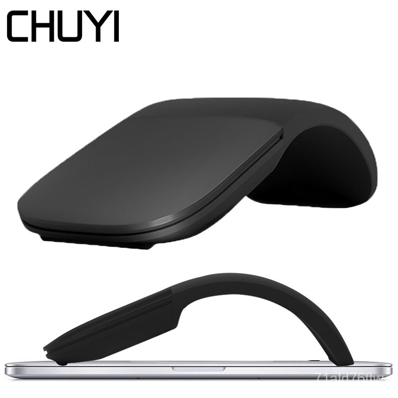 CHUYI Chuột Siêu Mỏng 2.4G Im Lặng Di Động Có Thể Gập Lại Chuột Cảm Ứng 1600 DPI