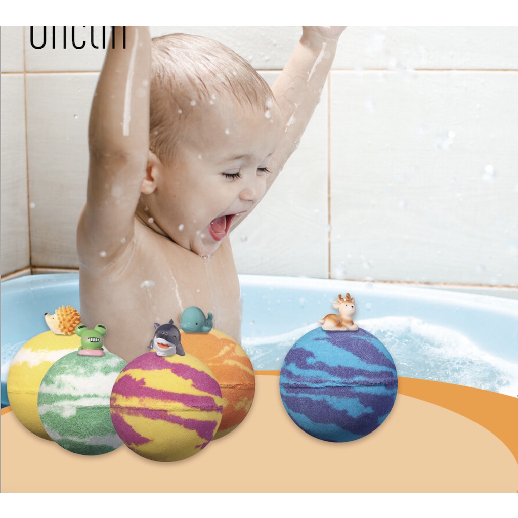 Bom tắm cho bé| Viên Sủi bồn tắm nhiều màu sắc kèm đồ chơi cho bé| Bubble Bath Bomb