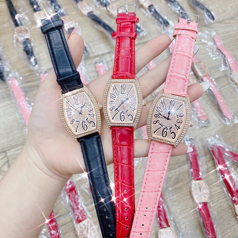 Đồng hồ nữ FM0303 Pin Mặt bầu dục size 28x42mm Kính khoáng - Đồng hồ nữ dây da | BigBuy360 - bigbuy360.vn