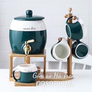 Bộ bình nước gốm sứ hàng nhập cao cấp dung tích 2500ml