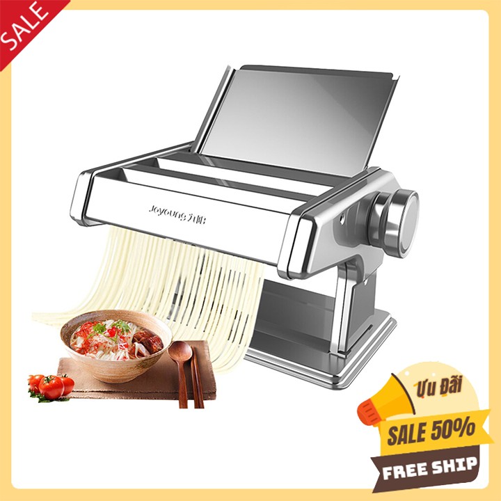 Máy cán bột mì, thái sợi mì dài đều 2 lưỡi cắt