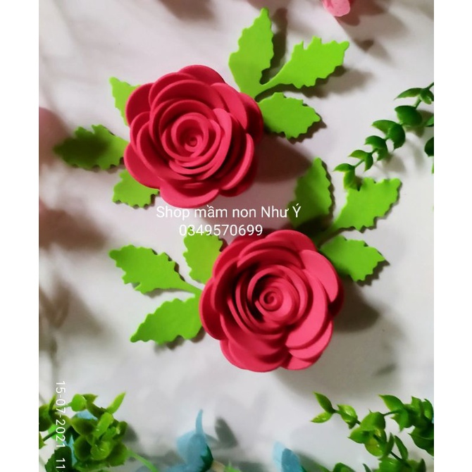 (KHO SỈ) hoa hồng xoắn trang trí handmade, đồ dùng mầm non  🌻SHOP MẦM NON NHƯ Ý 🌻
