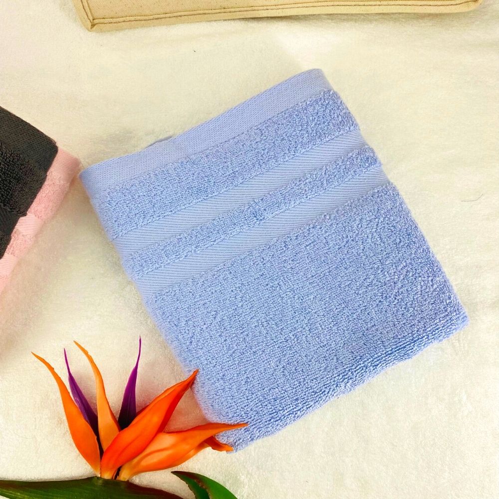 Khăn Mặt Cotton Cao Cấp Border Sọc Chéo Thiện Phú 40*80*170g, Khăn Lau Mặt M371 Chất Bông Sợi Tự Nhiên Thấm Nước Tốt