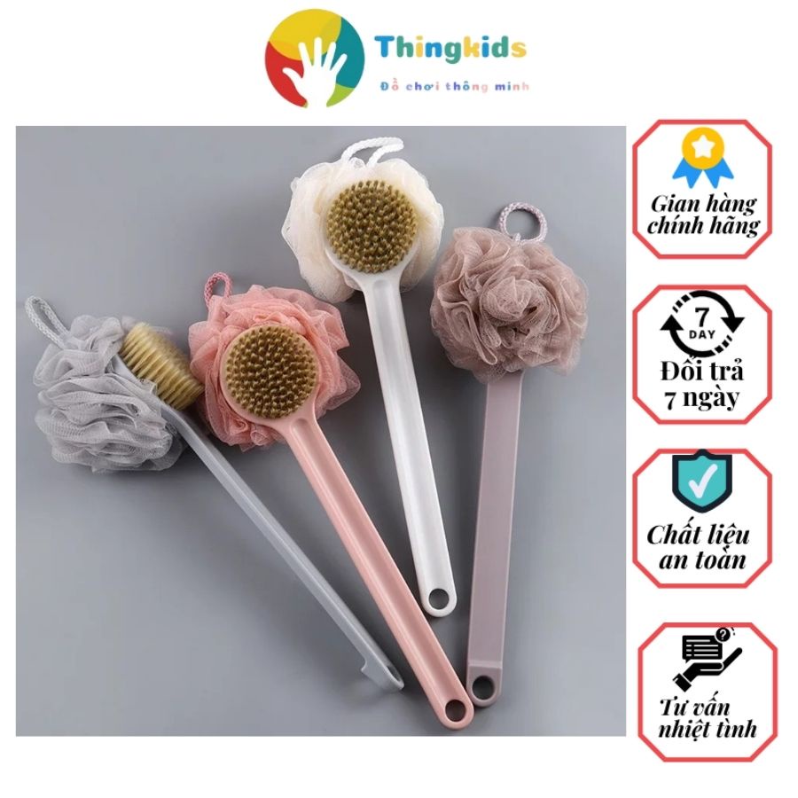 Cây Cọ Tắm Bông Tắm Chà Lưng 2 Mặt - Thingkids