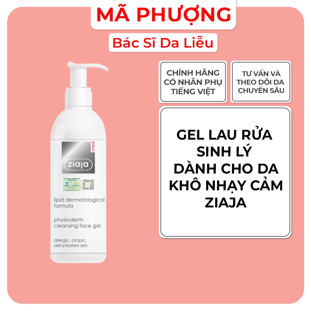 Gel lau rửa sinh lý Ziaja cho da khô nhạy cảm