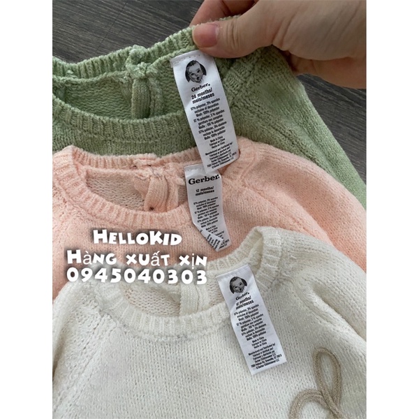 Áo len thêu chữ riềm tutu babydoll bé gái ( form nhỏ nửa size)