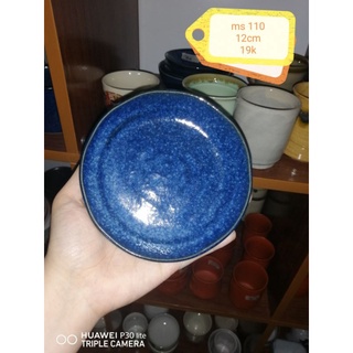 Gốm Nhật Bản  : đĩa men lam ngọc -110