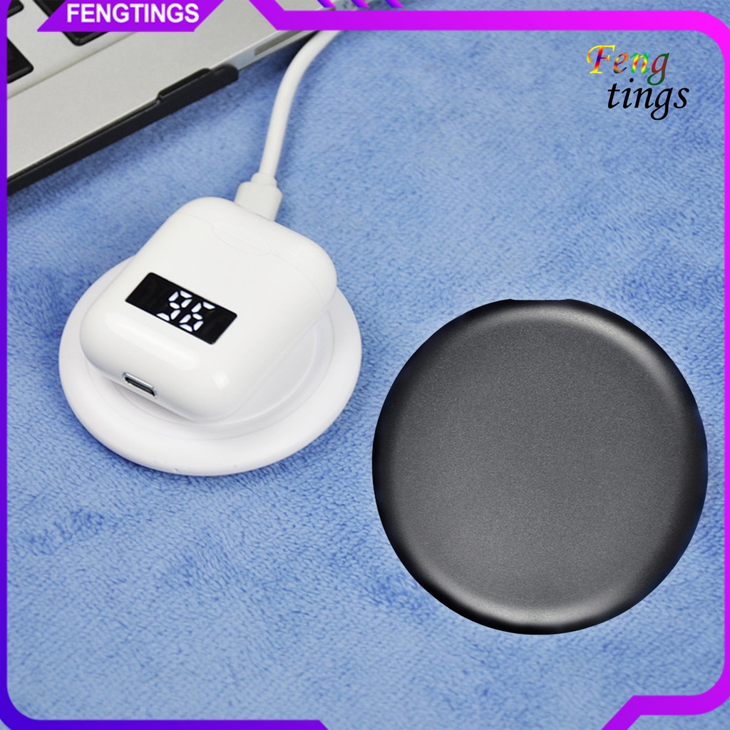 Đế Sạc ko dây Qi Usb Siêu Mỏng 3w/7.5w Cho tai nghe ko dây táo