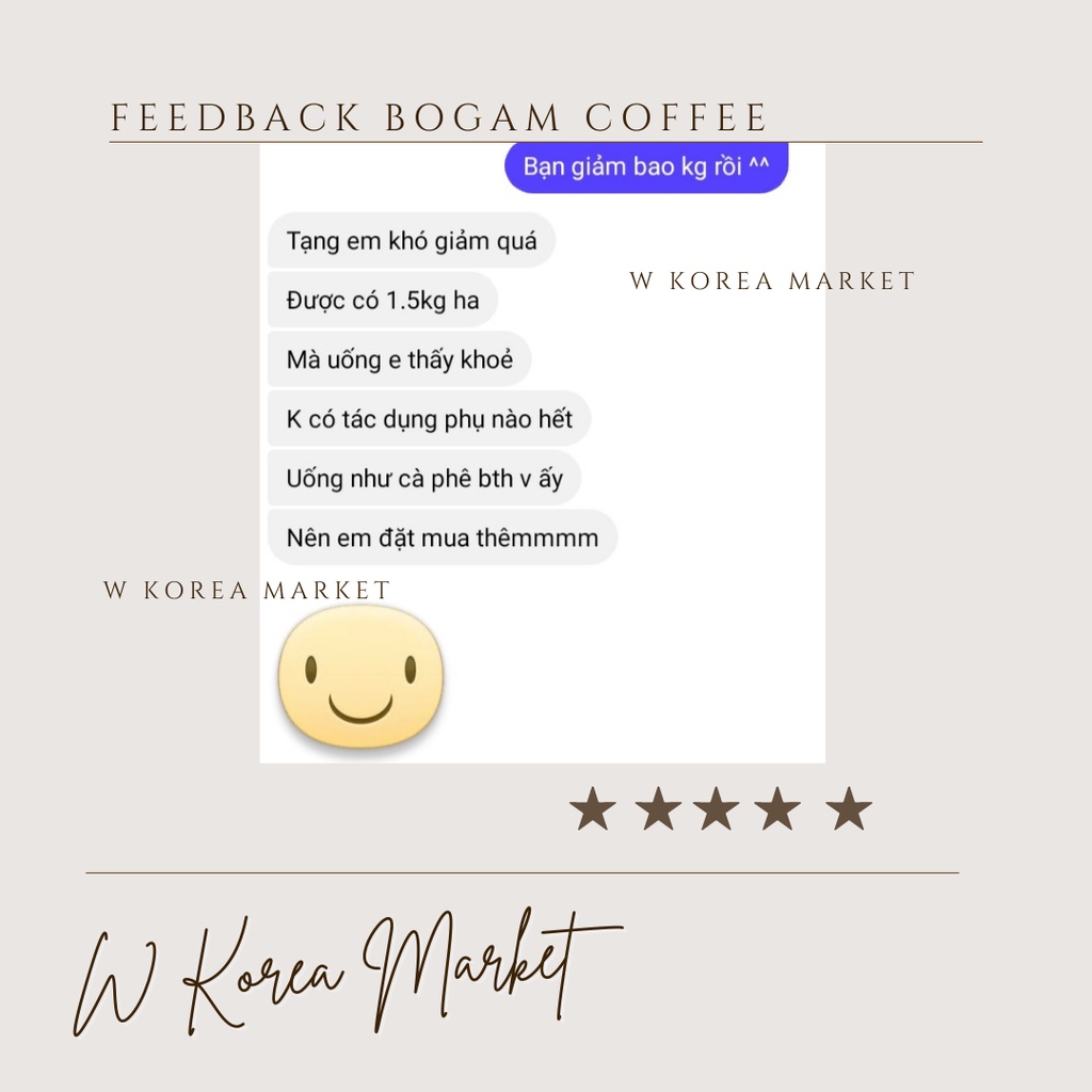 Cà phê hỗ trợ giảm mỡ thừa detox Bogam Diet Coffee