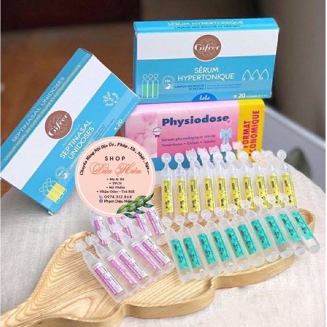Nước muối hồng Physiodose Pháp hộp 40 ống
