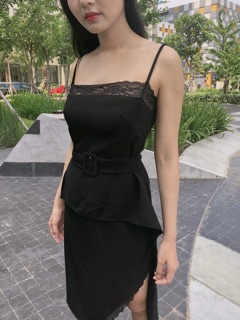 Váy hai dây đen