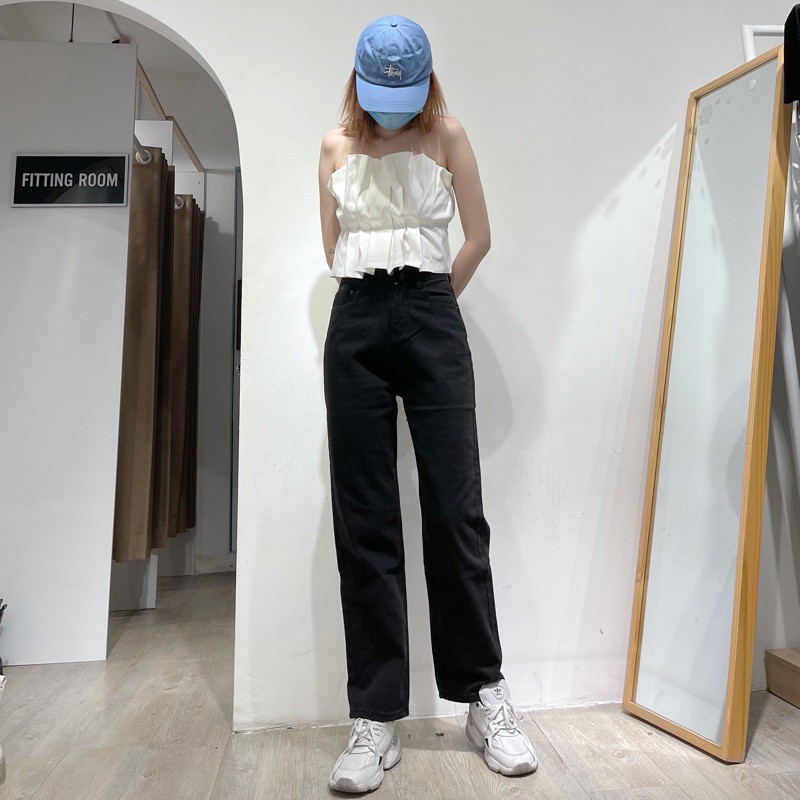 Quần ống đứng mã 8771 -2 màu trắng đen
