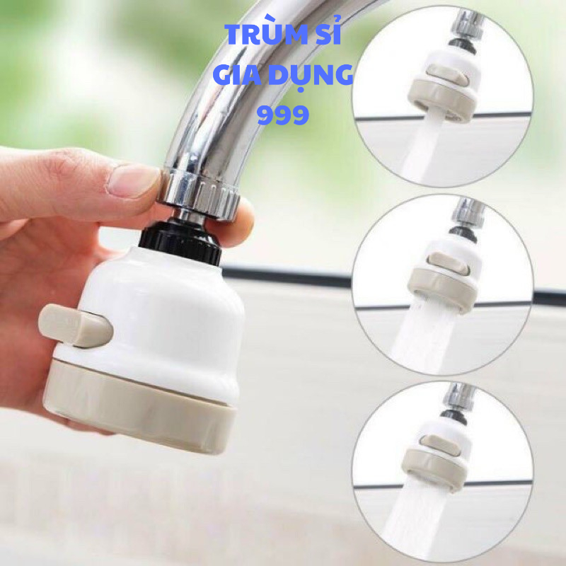 Siêu sale Đầu Vòi Nối Rửa Chén Bát Tăng Áp - 3 Chế Độ Phun - Xoay 360 Độ, vòi nước xoay 360 độ màu trắng