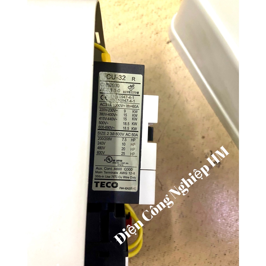 Khởi Động Từ Hộp 32A 3 Pha TECO HUEB-32K, Điện Áp Cuộn Hút 220V Và 380V HÀNG CHÍNH HÃNG