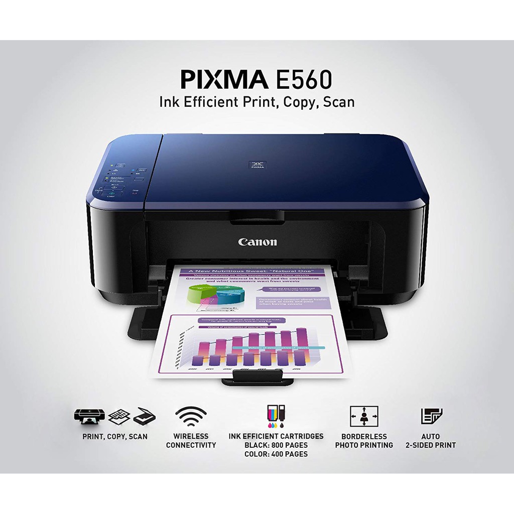 MÁY IN PHUN ĐA NĂNG Canon Pixma E560 - ( In Scan Copy + Wifi) | BigBuy360 - bigbuy360.vn