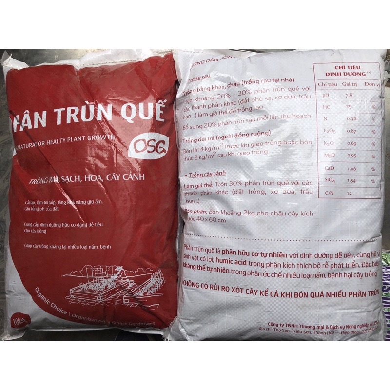 Phân trùn quế OSG 10kg