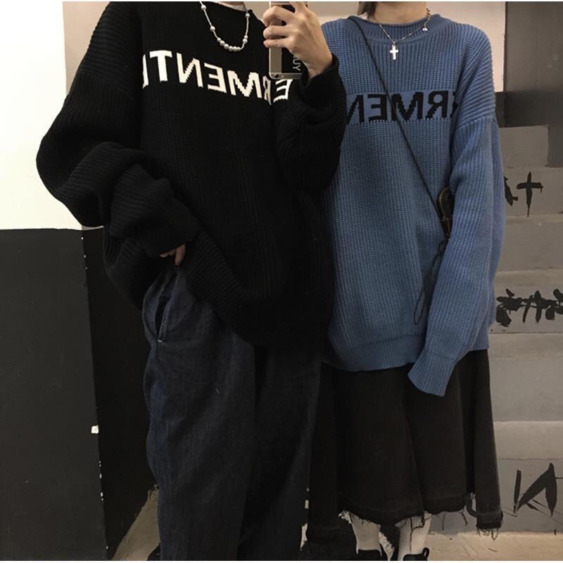 ÁO LEN MÙA ĐÔNG dành cho cặp đôi nam nữ dày ấm siêu hot thêu chữ