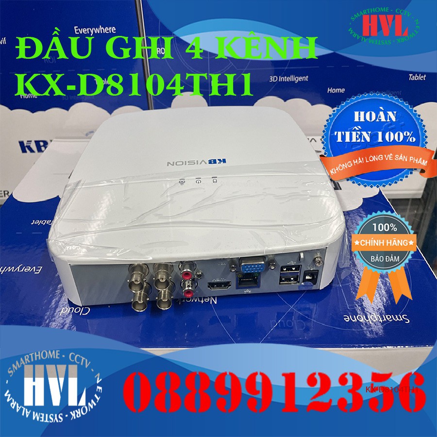 Đầu ghi hình 4 kênh 5in1 KBVISION KX-D8104TH1