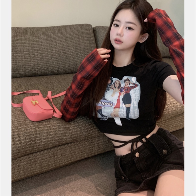 Áo Thun Croptop Thiết Kế Cột Dây Eo Cao Thời Trang Quyến Rũ Cho Nữ