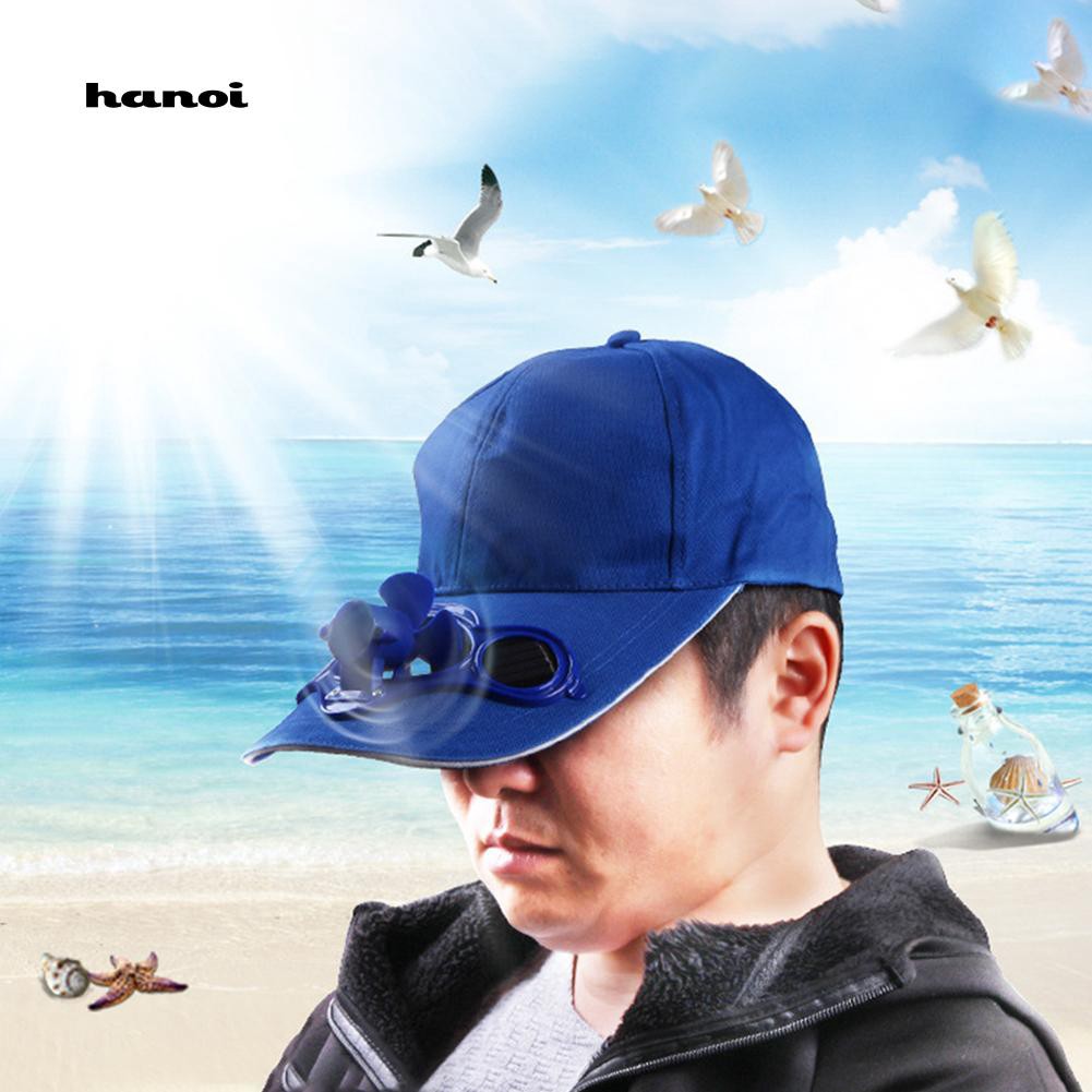 Mũ lưỡi trai có quạt dùng năng lượng mặt trời thời trang cho nam và nữ