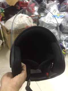 Nón bảo hiểm Asia 111 đen nhám