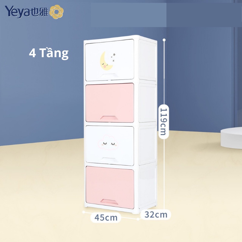 Tủ kệ cao cấp MẶT TRĂNG đủ tầng tiện dụng cho bé