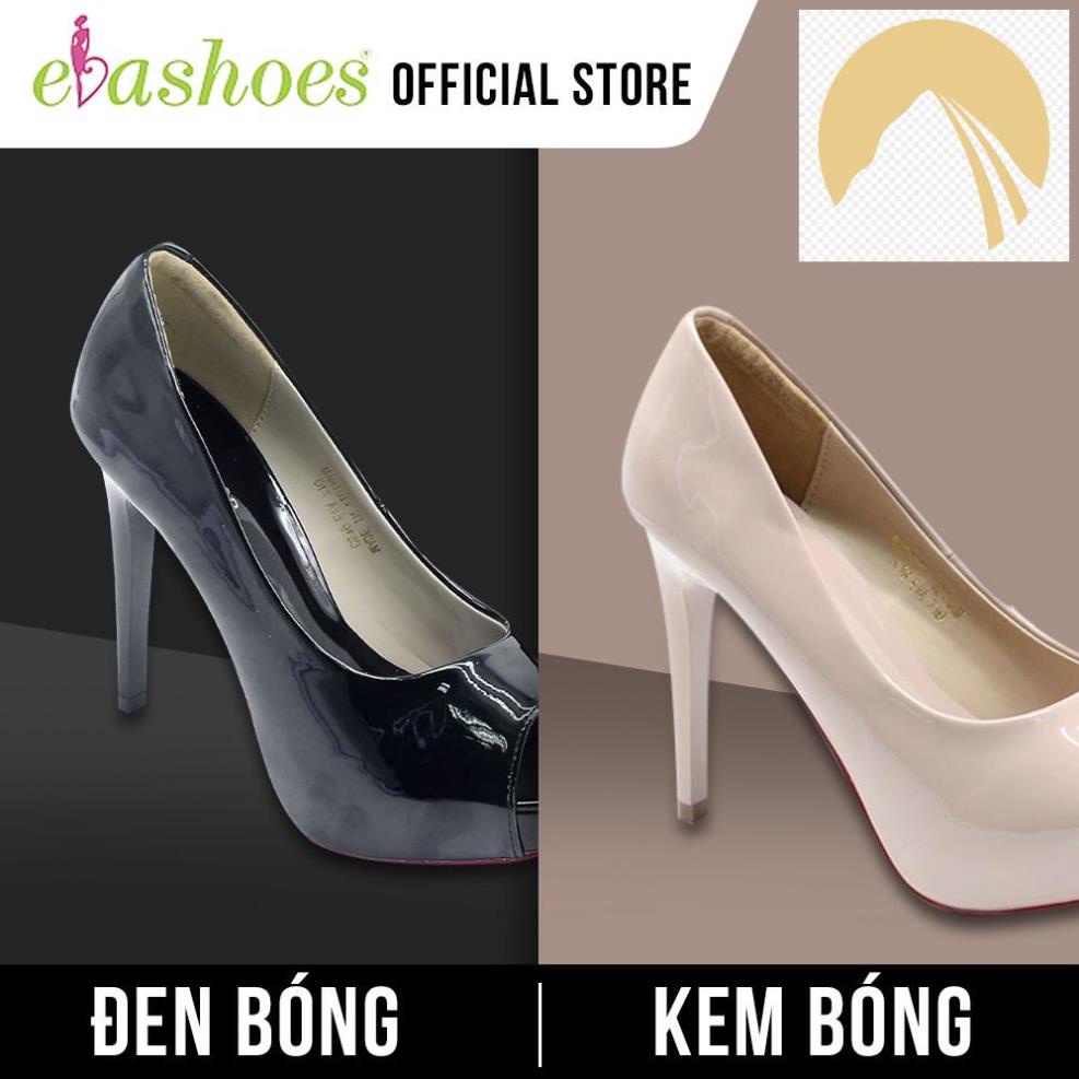 🤼 Giày Cao Gót Hở Mũi Đế Đúp Da Bóng 12cm Evashoes - EVA710 🤼