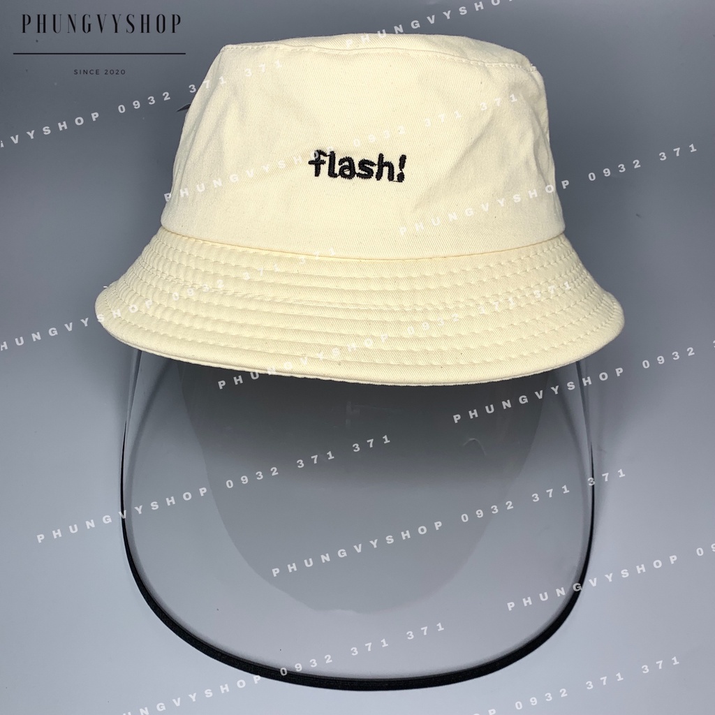 (SIZE NGƯỜI LỚN) Mũ chống giọt bắn cản bụi cản gió phòng dịch- THÊU /FLASH/- nón unisex nam nữ