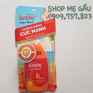 KEM CHỐNG NẮNG SUNPLAY SUPER BLOCK cực mạnh spf 81 PA+++ 30ml