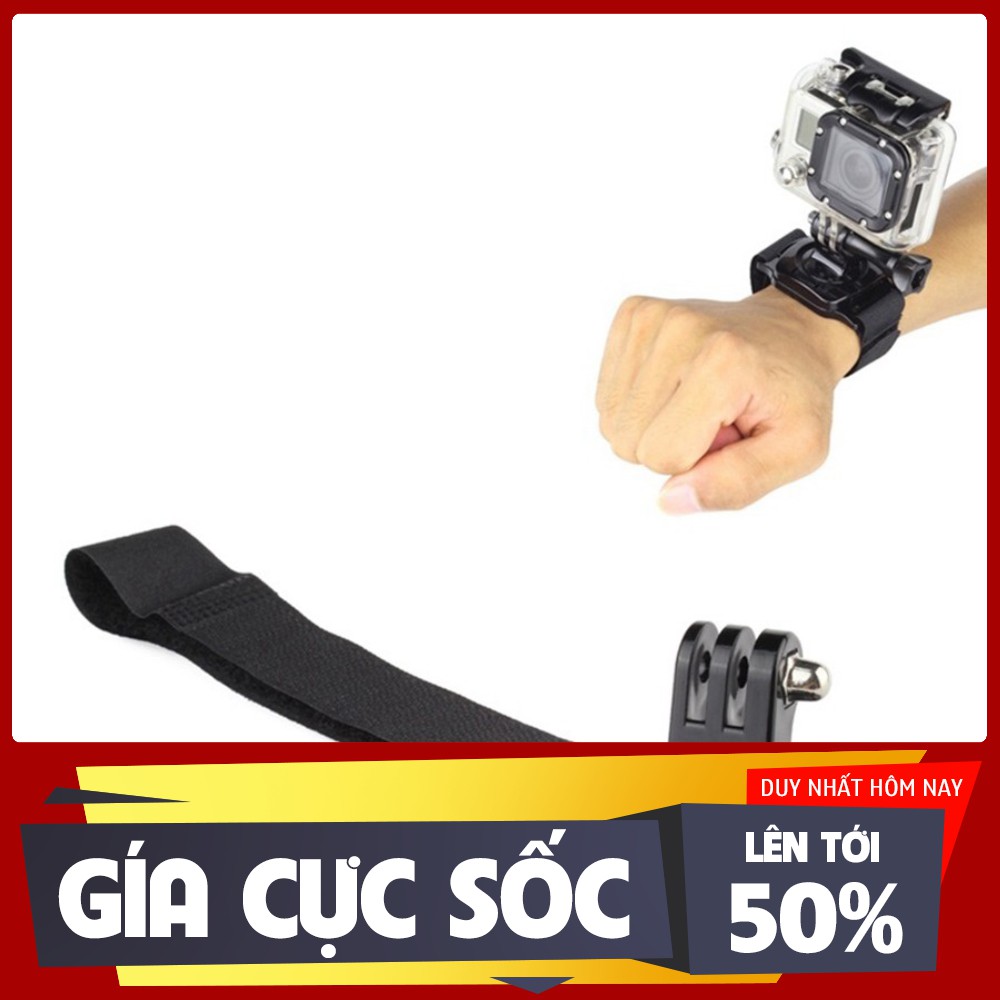 [ SALL OFF ] Dây đeo cổ tay xoay 360 độ cho camera hành trình gopro sjcam, eken, xiaomi, 4k wifi, action camera . .
