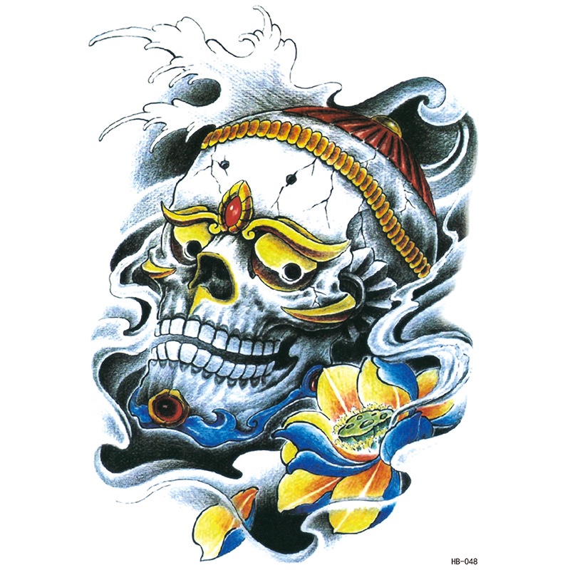 HÌNH XĂM DÁN LÊN HÌNH LIỀN ĐẦU LÂU CÓ MÀU -HÀNG CÓ SẴN