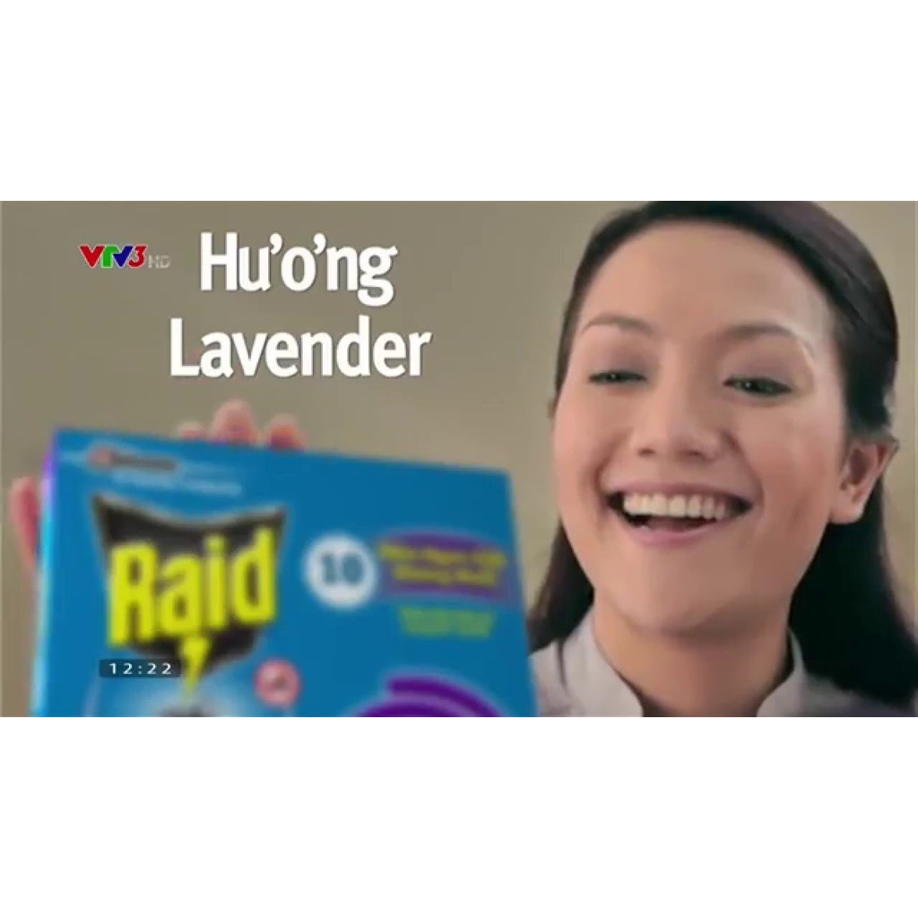 10 khoanh nhang muỗi Raid hương Lavender