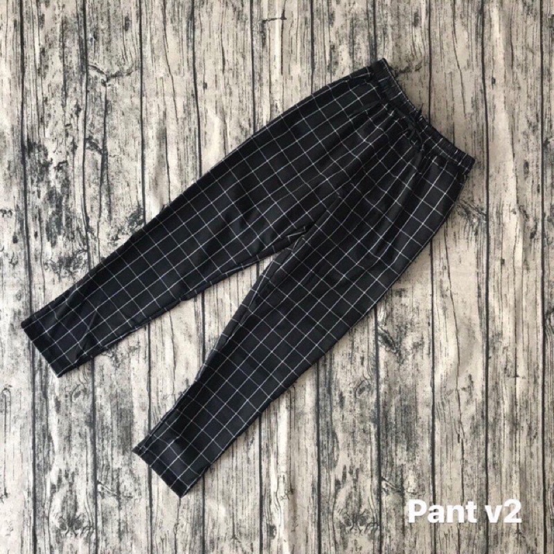 Quần Baggy Nam Nữ Kẻ Caro PLAID Ống Suông Unisex - Kiểu quần ống rộng suông vải Plaid kẻ caro Khanh Store 24
