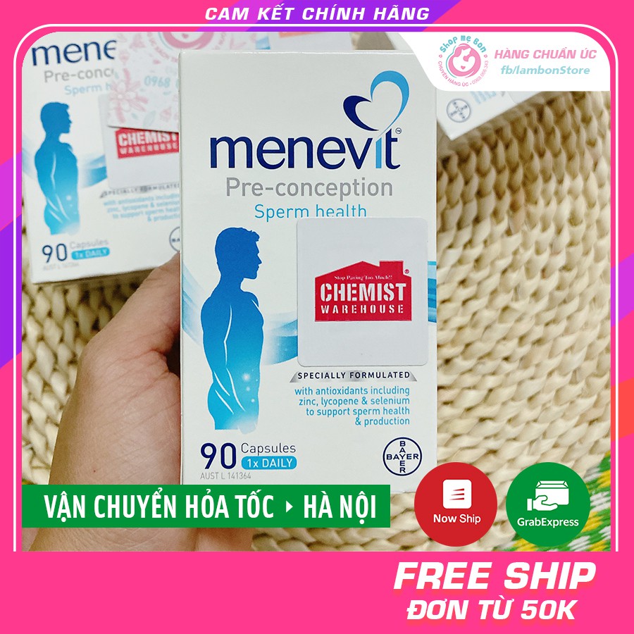 [Tem Chemist] MENEVIT - Vitamin tổng hợp cho nam giới (30/90 viên) - Xuất xứ Úc | Thế Giới Skin Care