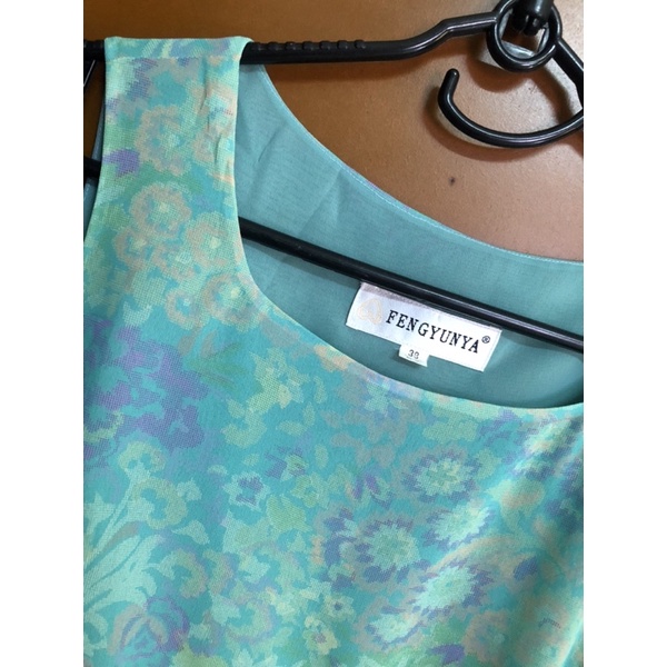 Áo voan hoa sát nách 2 lớp