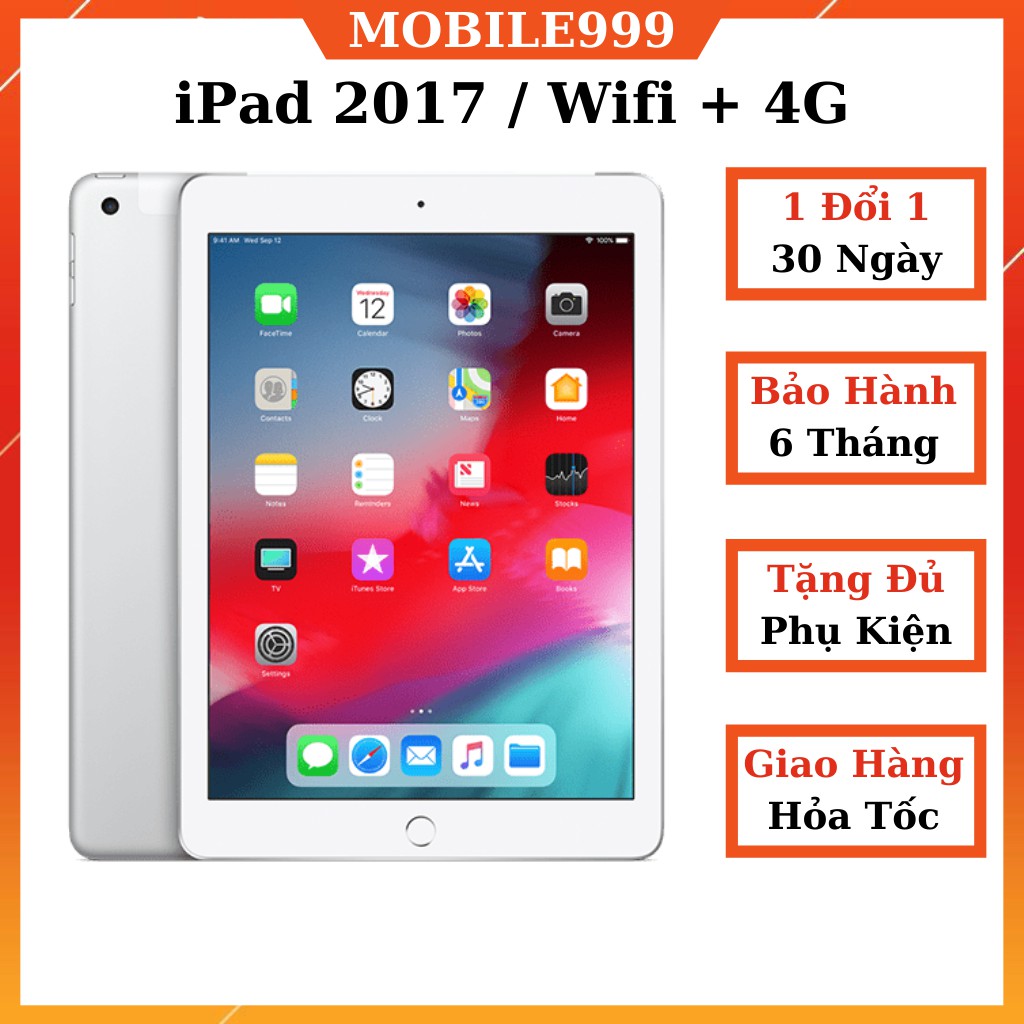 Máy Tính Bảng IPad Gen 5 (2017) (Wifi + 4G) 32GB /128GB Chính Hãng - Zin Đẹp 99% - Màn đẹp - Pin trâu - MOBILE999