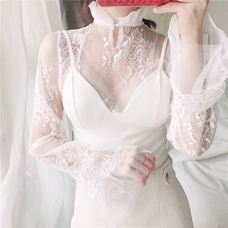 Áo ren mặc kèm váy, áo len, áo sơ mi siêu xinh luôn ạ <3