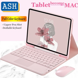 Bao Da PU Máy Tính Bảng Kèm Bàn Phím Bluetooth Cho Samsung Galaxy Tab S7 11" S8 S6 Lite A7 10.4 A8 10.5