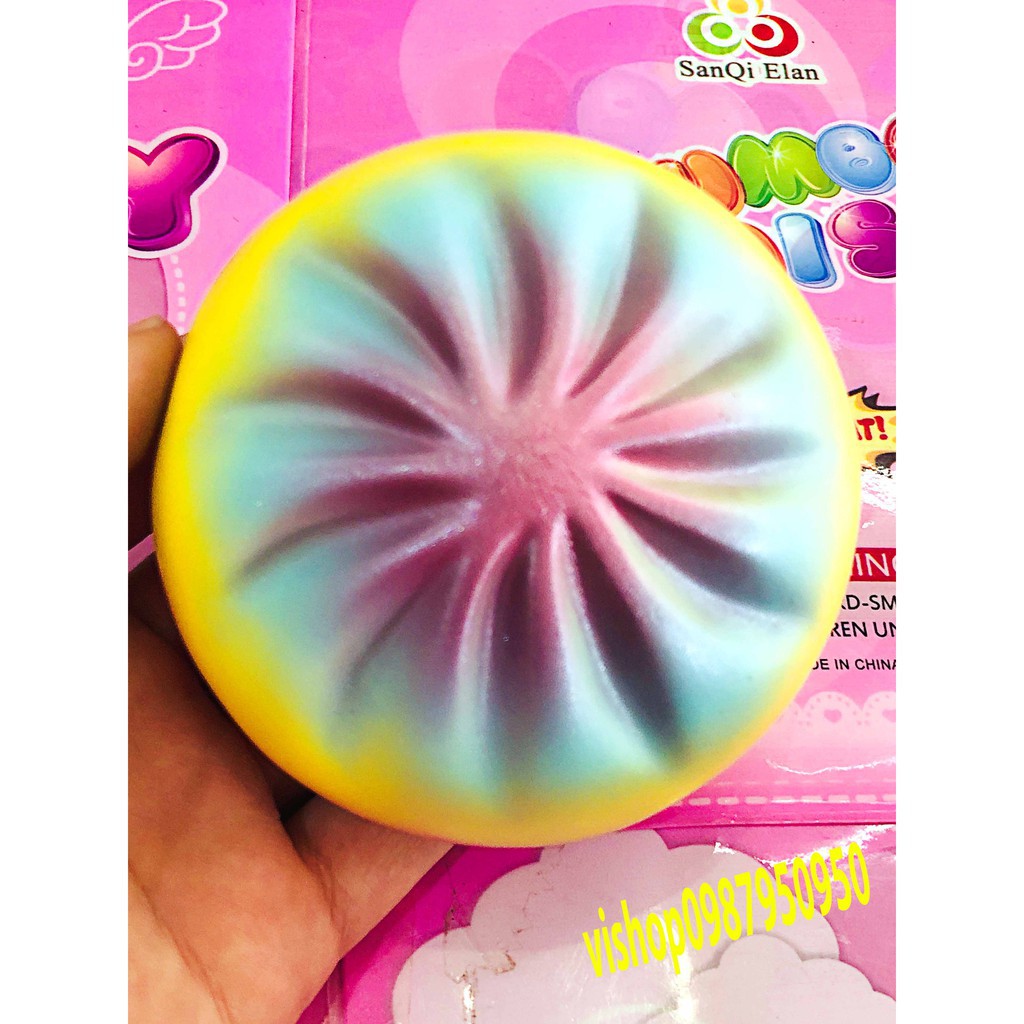 đồ chơi squishy cho bé bóp cực mềm cực thơm - squishy bánh bao kèm bao bì