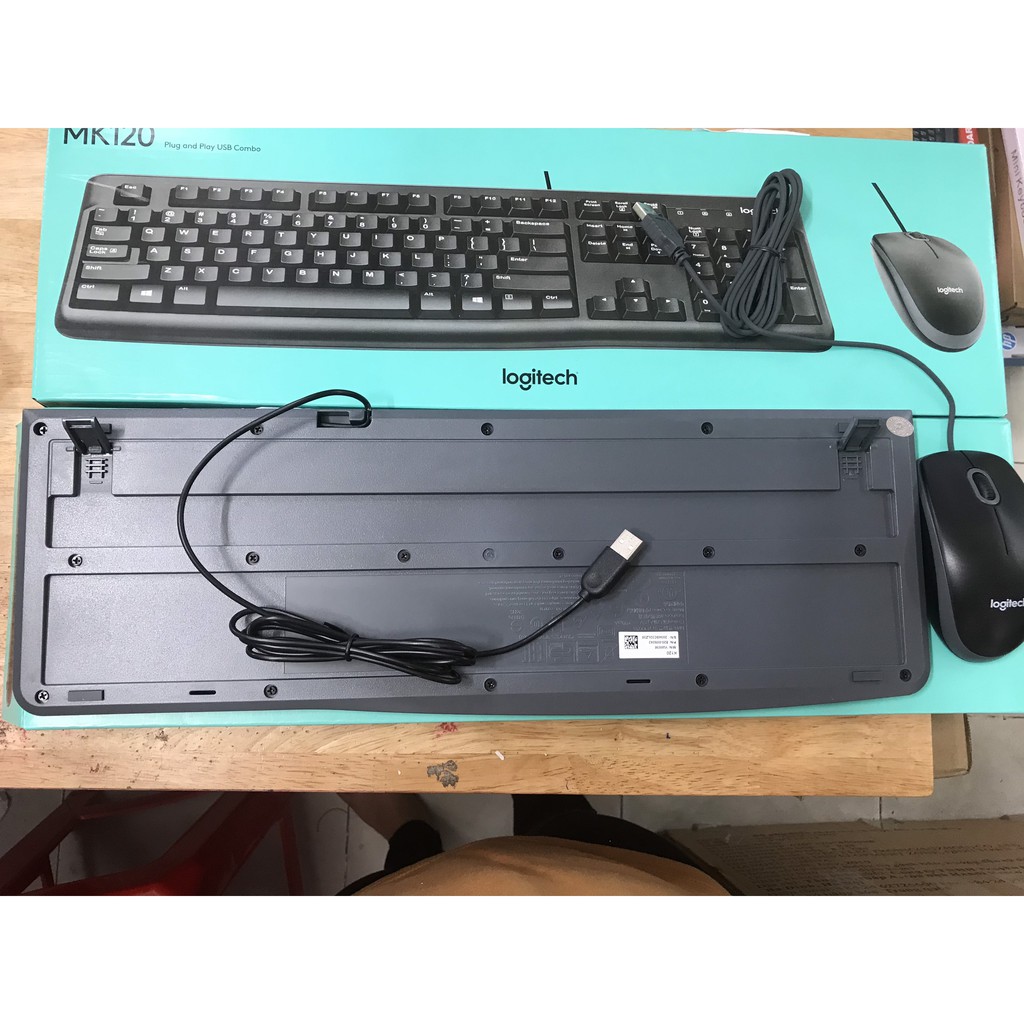 Combo Bàn Phím + Chuột LOGITECH MK120- Chính Hãng 100%- Bảo Hành 36 Tháng