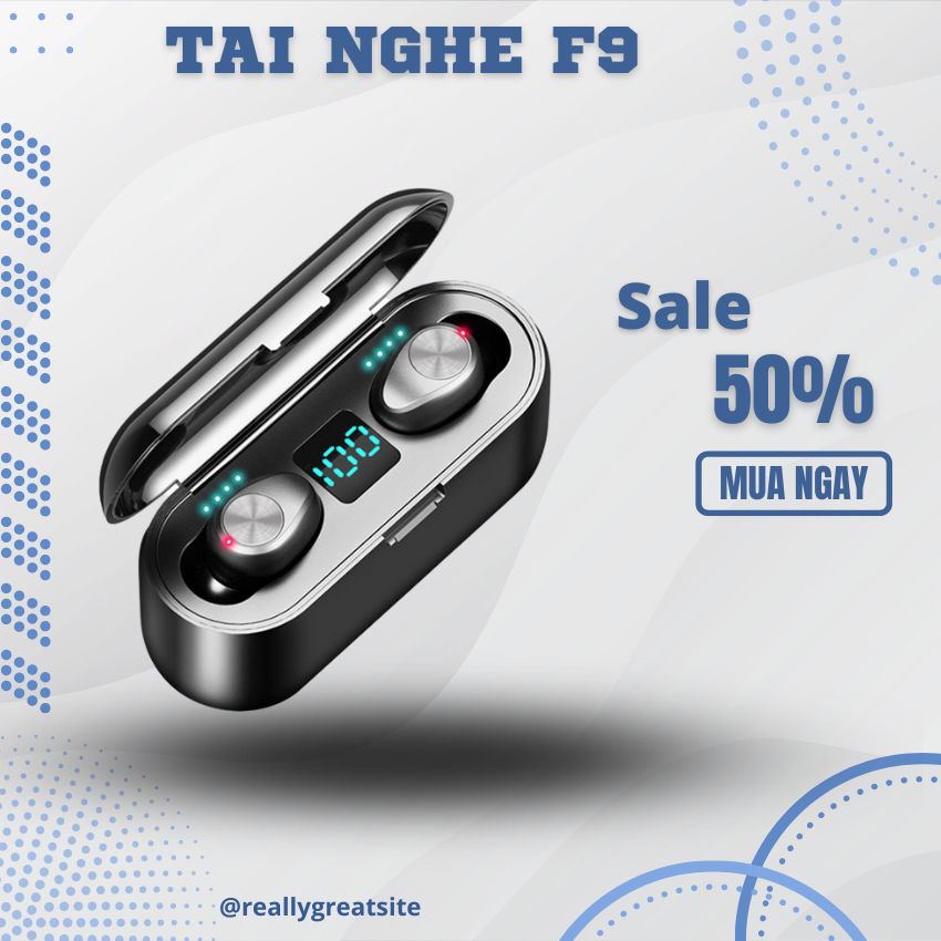 Tai Nghe Bluetooth 5.0 Amoi F9 Không Dây True Wireless Bản Quốc Tế Nút Cảm Ứng Kiêm Sạc Pin Dự Phòng Melisashop99