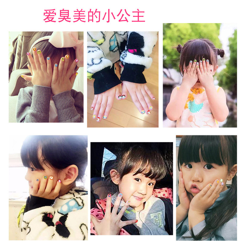 Hình Dán Móng Tay 3d Cho Bé Gái Và Bé Gái | Sticker Dán Móng Tay Hình frozen, sophia, cinderella ,kittenkt ,snow Trắng