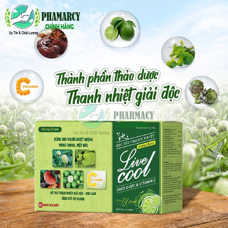 Bột sủi thanh nhiệt giải độc mát gan tăng sức đề kháng Live Cool