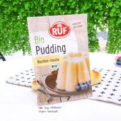 Bột làm Pudding hữu cơ Ruf vị vani