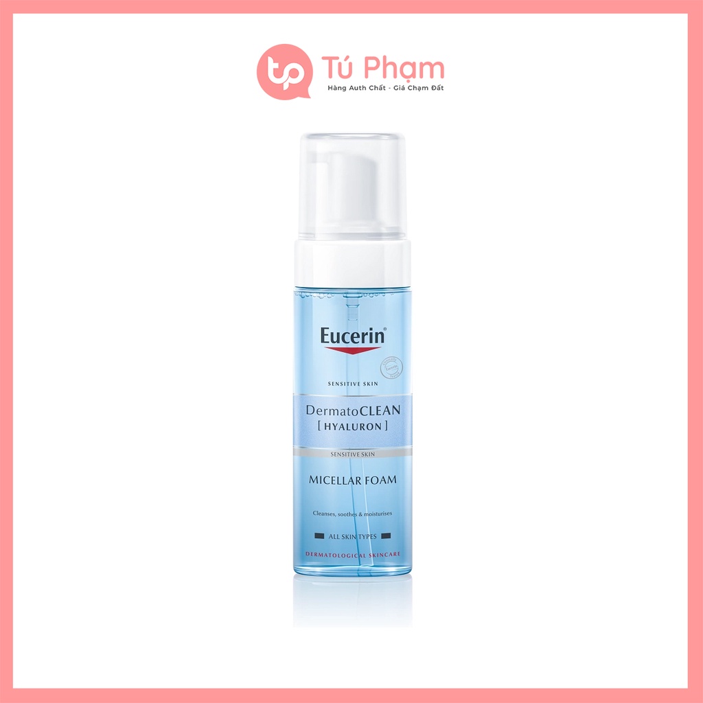 Tẩy Trang Eucerin DermatoClean Hyaluron Micellar Foam Sensitive Skin 150ml