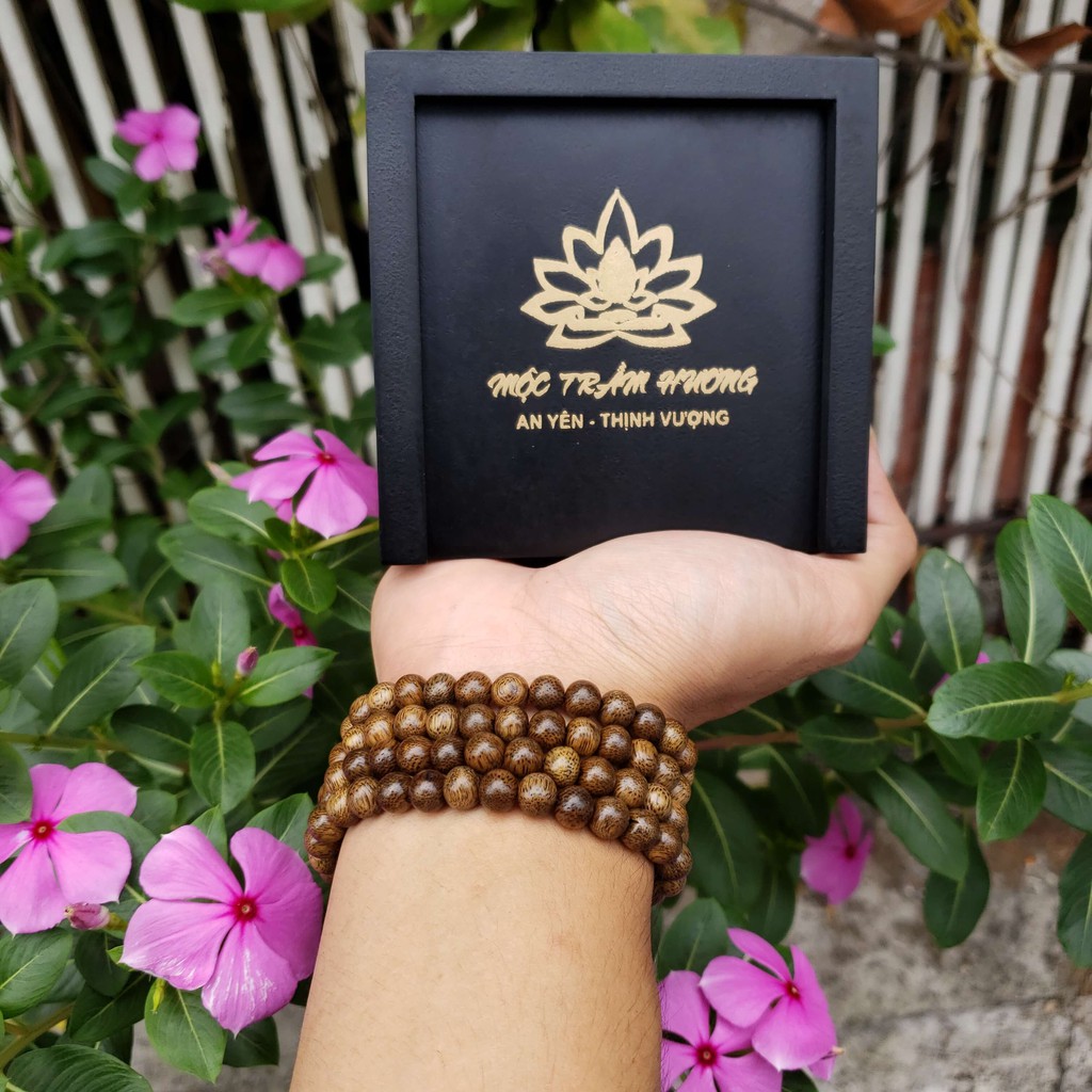 Vòng Tay Trầm Hương MTH JEWELRY Chuỗi Tràng Hạt 108 6/7/8mm Trầm Tốc Việt (COMBOx3 Vòng) | Mộc Trầm Hương