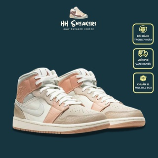 Giày thể thao nữ [HH Sneaker] Giày Jordan milan cao cổ màu hồng phấn cao cấp Full Box