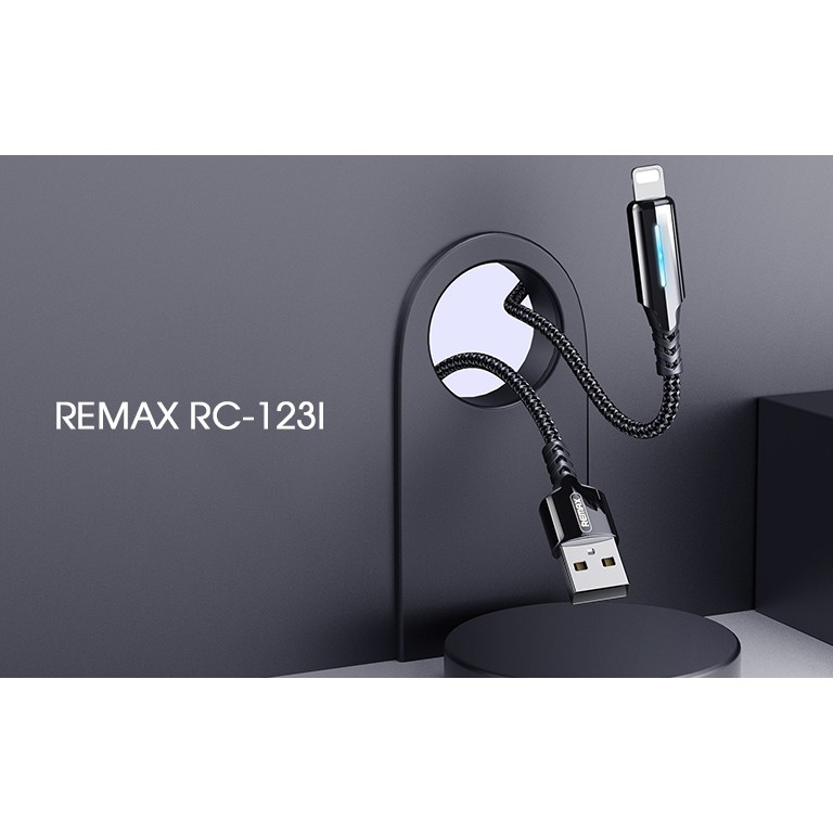 Dây Sạc Iphone 💎Cao Cấp💎 Cáp Sạc Remax Rc-123i Tự Ngắt Điện Thông Minh Dài 1M - Sạc Ip Có Đèn Led BH 1 Năm