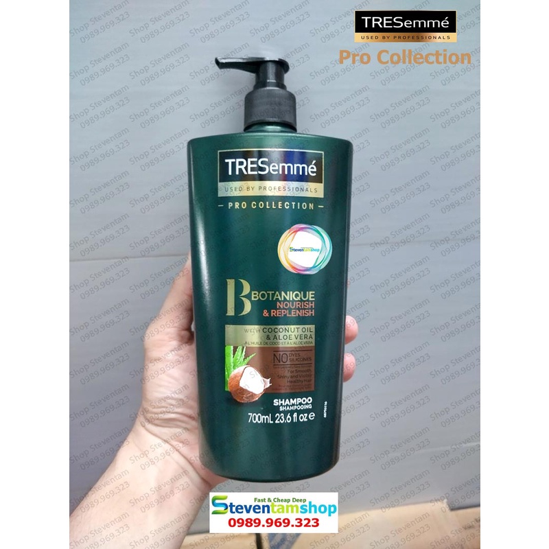 Bộ dầu gội Tresemme Pro Collection màu xanh 700ml