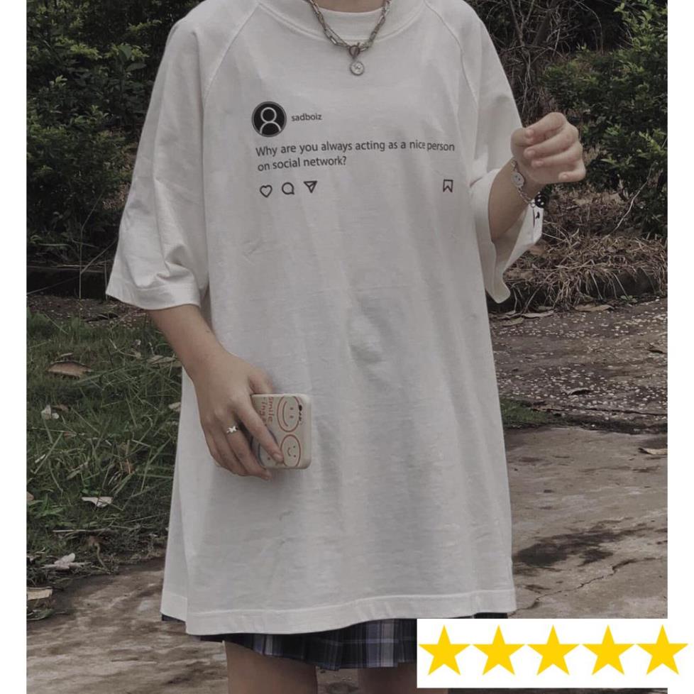 Áo thun sad boiz sadtagram tee logo nam nữ áo thun tay lỡ sadboiz sadtagram full tag